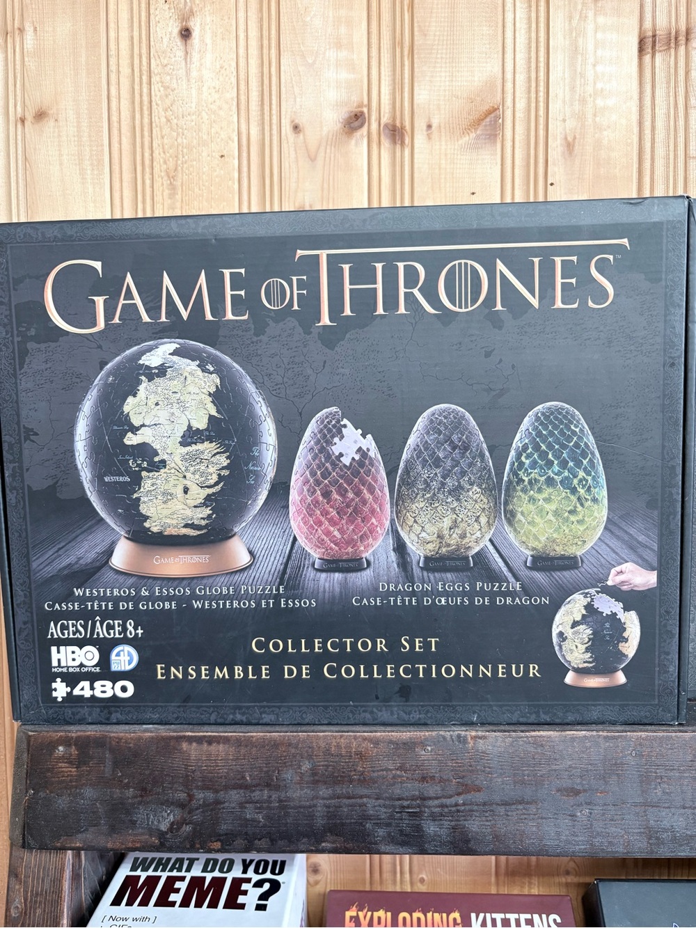 Game of Thrones Collector Puzzle Set - Black with Multi-Colored Dragon Eggs